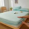 Cotton Fitted Sheet Bedding Sheet Non Slip Mattress Cover Bed Protector Cover Single Double Bed Cover Sofa Cover  with Elastic Band (No Pillowcase)
