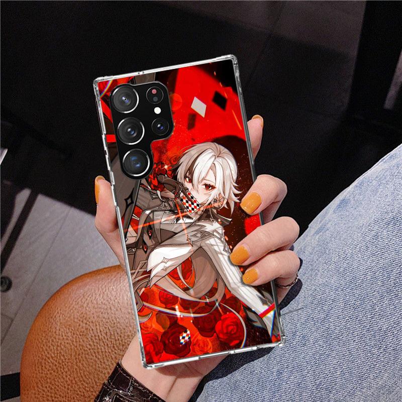 Чехол для телефона Arlecchino Genshin Impact для Samsung Galaxy S26 S25 Edge S23 S24 Ultra S22 Plus S21 S20 FE Уникальный чехол Мягкий чехол G