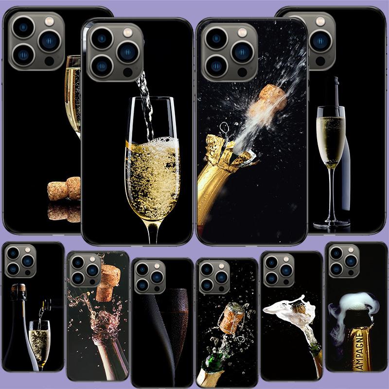 Откройте шампанское, чтобы отпраздновать Чехол для телефона Для Iphone 17 Air 15 Pro 14 Plus 16 Pro Max 12 13 Mini 11 16E X XS Чехол Милый Fundas