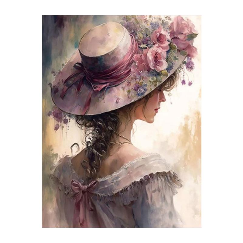Элегантная раскраска по номерам для девочки своими руками - Безрамное акриловое декоративное искусство