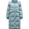 JUZI ANNACAU Легкая кислородная серия Женский длинный пуховик из белого утиного пуха