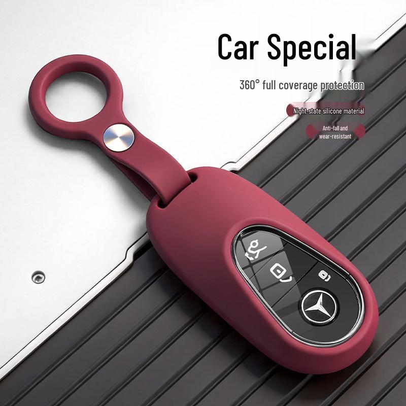 Mercedes-Benz Silicone Key Cover for E-Class E300L, C260L, GLC300, C-Class, and S-Class models.
