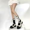 Sweet JK Girl Polka Dot Ribbon Bow Lace Tube Socks Cute Lolita Stack Socks Calf Socks