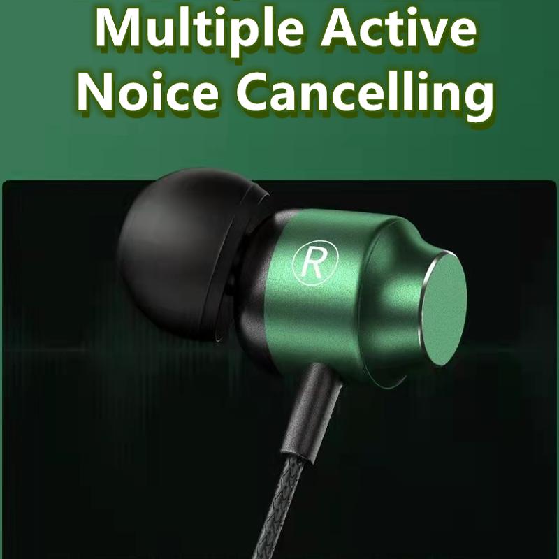 VAORLO Оригинальные проводные наушники 9D HIFI с мощными басами и объемным звуком для игр, музыки и спорта - совместимы с 3,5 мм AUX/Type C