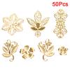 50шт винтажные металлические листы филигранные цветочные ломтики подвески Diy Craft Изготовление ювелирных изделий
