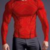 Men's Geometric 3D Print Compression Long Sleeve T-Shirt Durable Tear-Resistant Knit for Sports Casual Wear