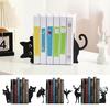 Metal Animal Bookends Black Cat/Reindeer/Dragon Book Ends for Home Office Bookshelf Desk