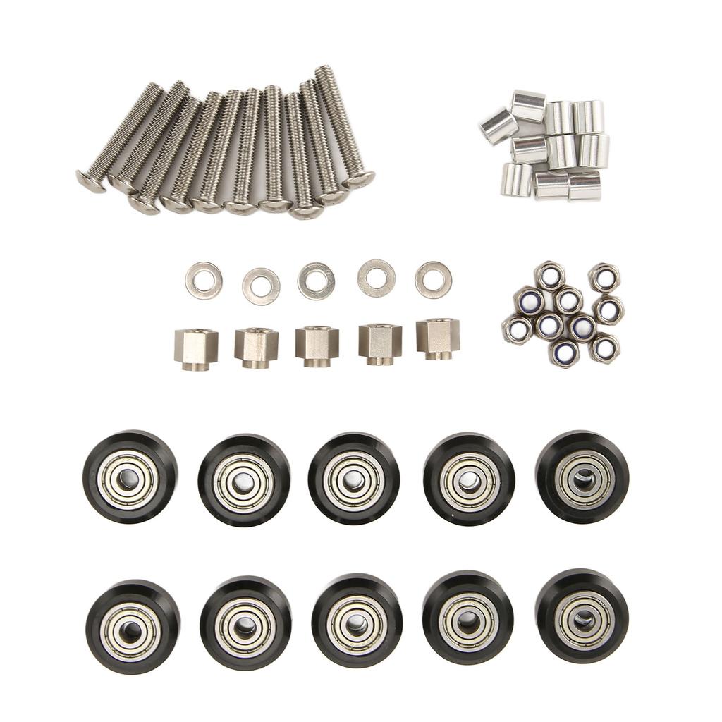 10Pcs 3D Printer Pulley Wheel Set 3D Printer POM Pulley Wheels Plastic Pulley Wheel with Bearing Idler for 3D Printer