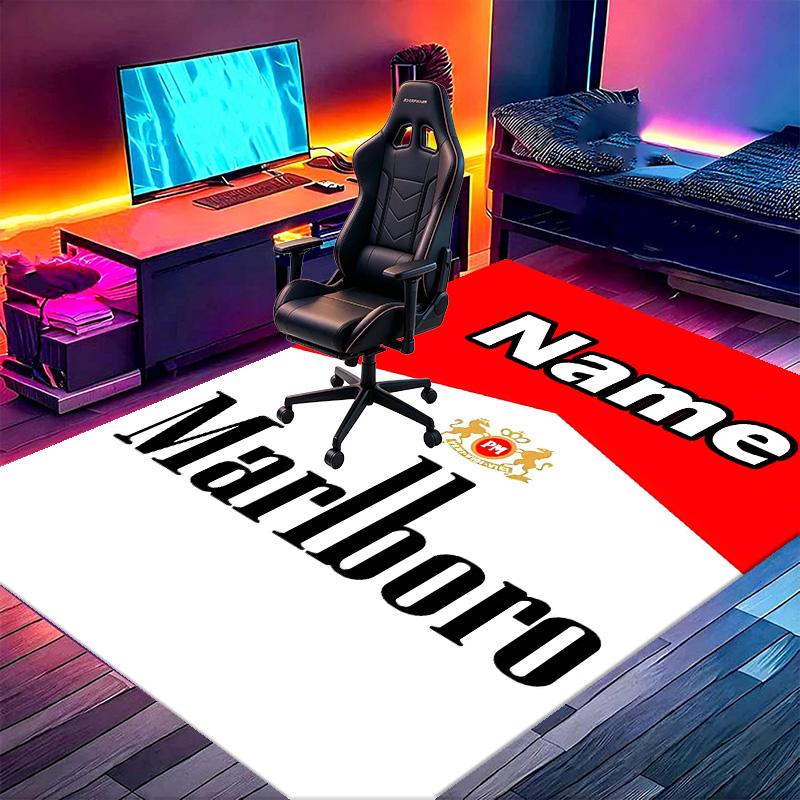 Custom Name Personalized Marlboro Print Carpet, Versatile Home Decor Rug, for Playroom, Apartment, Balcony, Entryway, Hallway Gift