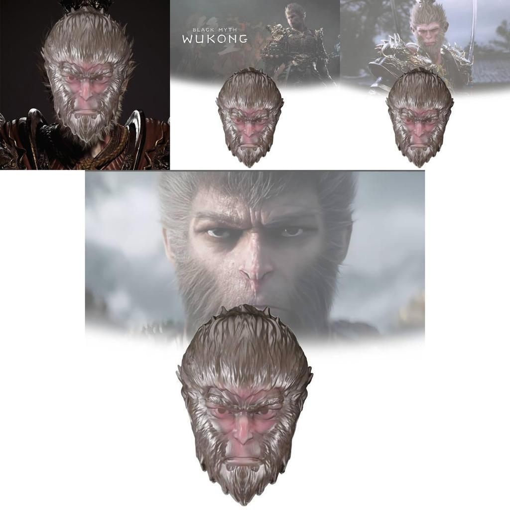 Black Myth Wukong Mask Hilarious Monkey Headpiece For Halloween And Cosplay Fun