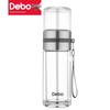 Стеклянная бутылка с двойными стенками и ситечком для чая Debao