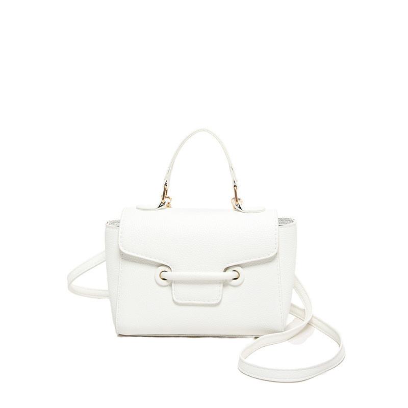 Solid Color Pu Crossbody Bag Women With Lock Closure Mobile Pocket Use Casual