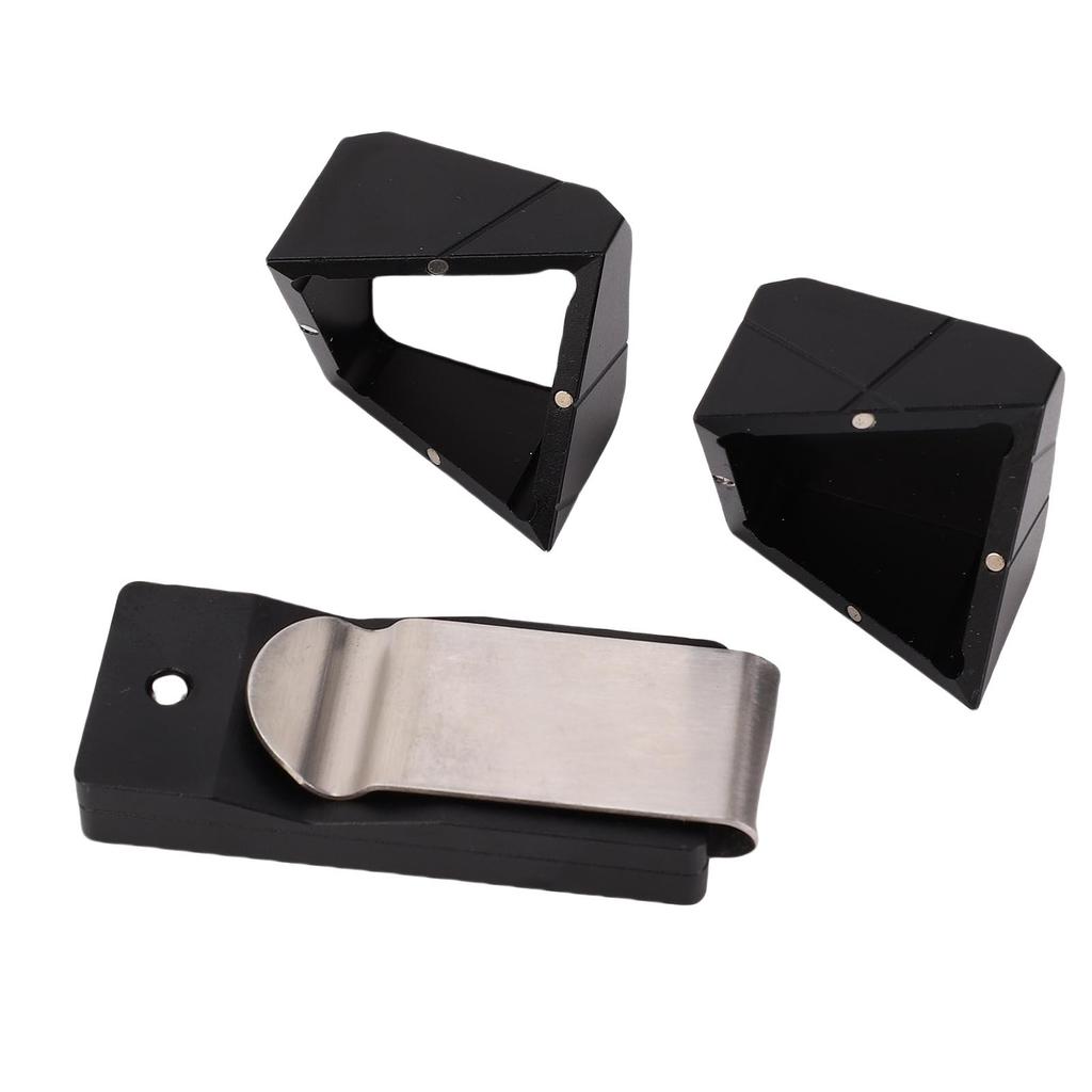 Pool Chalk Holder Billiard Chalk Case Portable Billiard Cue Chalk Box with Belt Clamp 6063 Aluminum Alloy Black