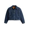 Двусторонняя джинсовая куртка-бомбер Levis Однобортная с длинным рукавом Джинсовое пальто Женские куртки Синяя A5997-0000