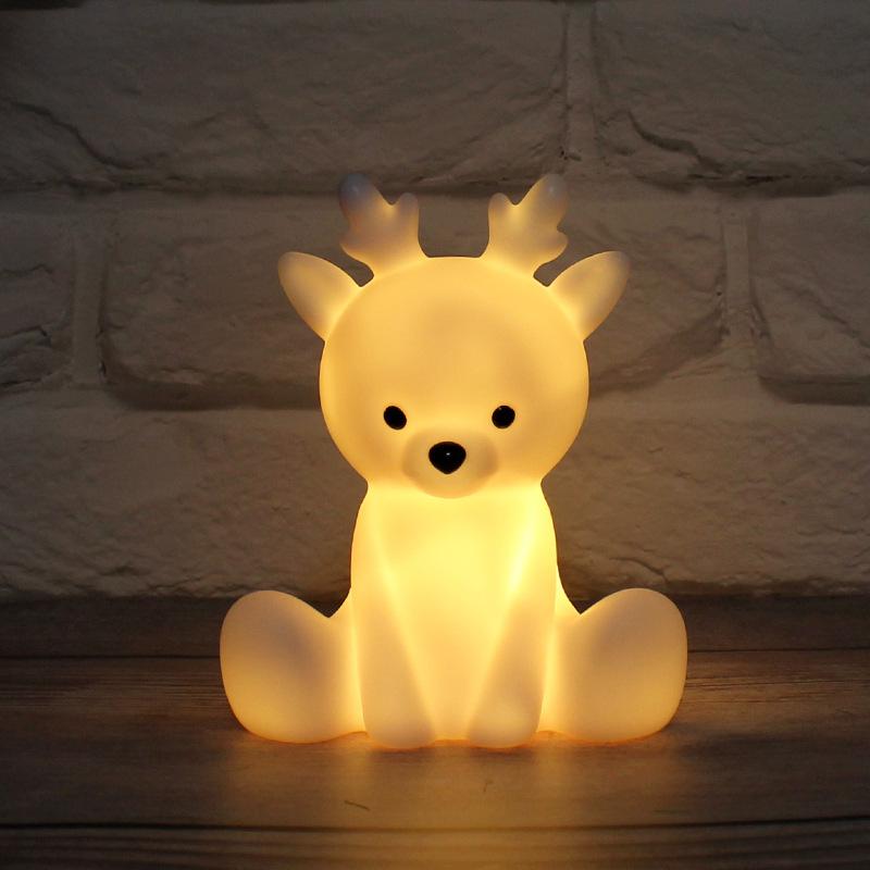 LED Night Light Cute Cartoon Animal Lamp Bear Unicorn Cloud Star Moon Nightlight For Baby Kids Room Bedside Bedroom Living Room