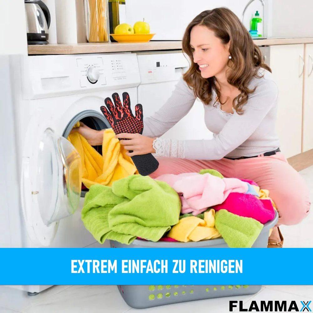 FLAMMAX Grill Gloves, Oven Gloves, BBQ Heat-resistant, 1 Pair