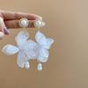 Жемчужный кулон, серьги-подвески в виде сетчатого цветка, серьги-пусеты со сладкими лепестками, пляжные серьги, весна-лето