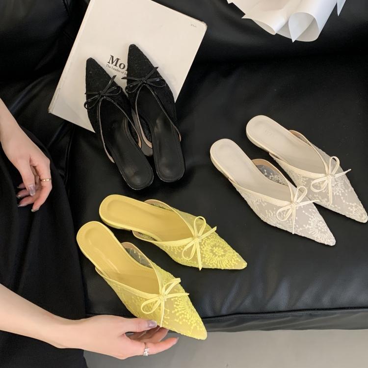 Fashion Slippers Women Summer Luxury Slides Square Heel Sliders Shoes Butterfly-Knot Cover Toe Designer Block Butterfly-knot Scandals