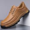 Модная мужская повседневная обувь из коровьей кожи для активного отдыха и пеших прогулок, весна-осень, новая дизайнерская обувь на платформе, мужские модные лоферы на шнуровке для мужчин