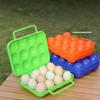 Shockproof 12-Grid Portable Egg Storage Box for Outdoor Camping