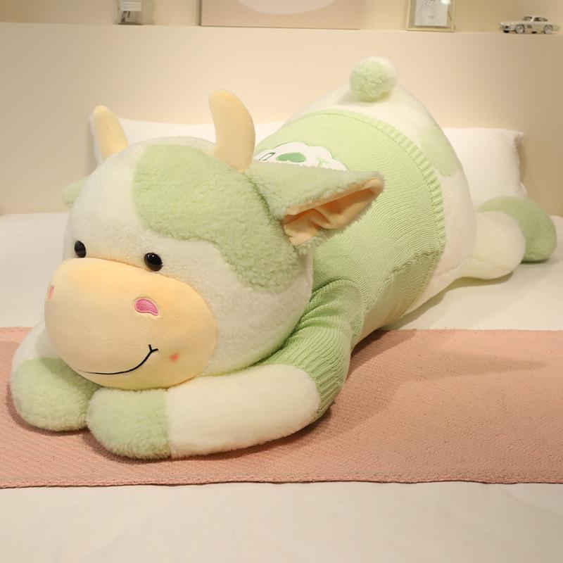 Свитер лежащая корова подушка-игрушка плюшевая игрушка кукла большая кукла-корова девочка спящая успокаивающая кукла