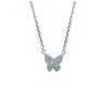 [I9796] - Silver Necklace 'Butterfly' Silver White (rhodium-plated) - 10x10 Mm