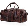 New Leather Duffel Bag for Men, Weekender 24" Duffle Gym Bags, Full Grain Underseat Travel Carry-On Bag,