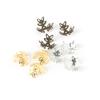 Mix Color Metal Flower Petal End Spacer Hallow Beads Caps Charms Bead Cups For Jewelry Necklace Making Supplie