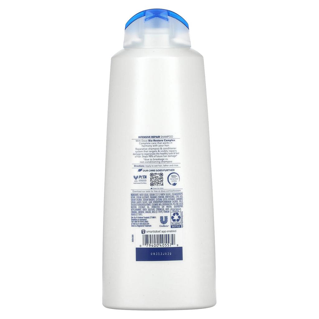 DOVE Ultra Care, шампунь для интенсивного восстановления, для поврежденных волос, 20,4 жидких унций (603 мл)