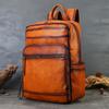 Ретро Рюкзак, Расписанная вручную Натуральная Кожа, Повседневный Дорожный Рюкзак, Сумка из Кожи Растительного Дублирования