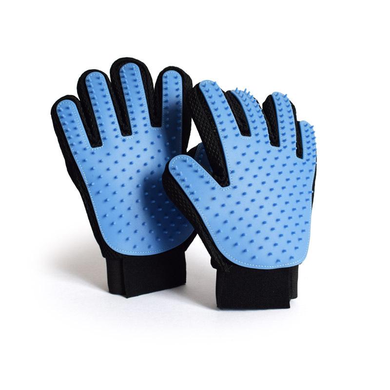 Pet Grooming Glove Soft Pet Hair Remover Gentle Deshedding Brush Glove Deshedding Tool for Cats Dogs Hair Remover Mitt Artifact