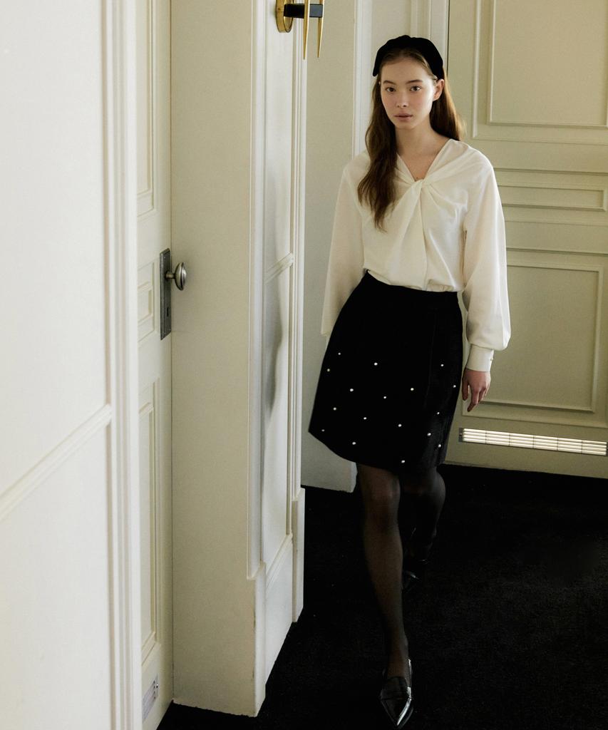 Otte Pearl Tweed Sk_Black
