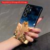 2DFlat Samsung phone case Starry Night Pomeranian in Flower Field Applicable to Galaxy S22 S23 S24 S25ULTRA S26 A12 A13 A14 A15 A16