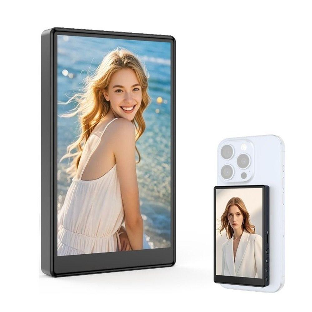 Magnetic Selfie Display Screen 3.97in Screen Rear Lens Screen Back Camera Monitor Live Stream