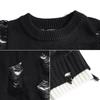 FiveFive Retro Hole Fake Two Sweaters for Men and Women Y2k Streetwear High Street Fashion Punk Style Loose Casual Sweater