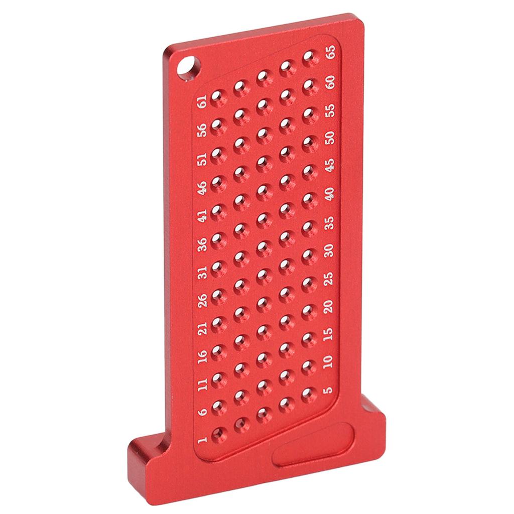 65 мм Деревообрабатывающий разметочный шаблон для сверления отверстий из алюминиевого сплава, портативный разметочный инструмент-линейка для DIY, красный