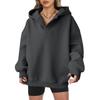 New Autumn and Winter Women's Fleece Hooded Casual Loose Sweatshirt