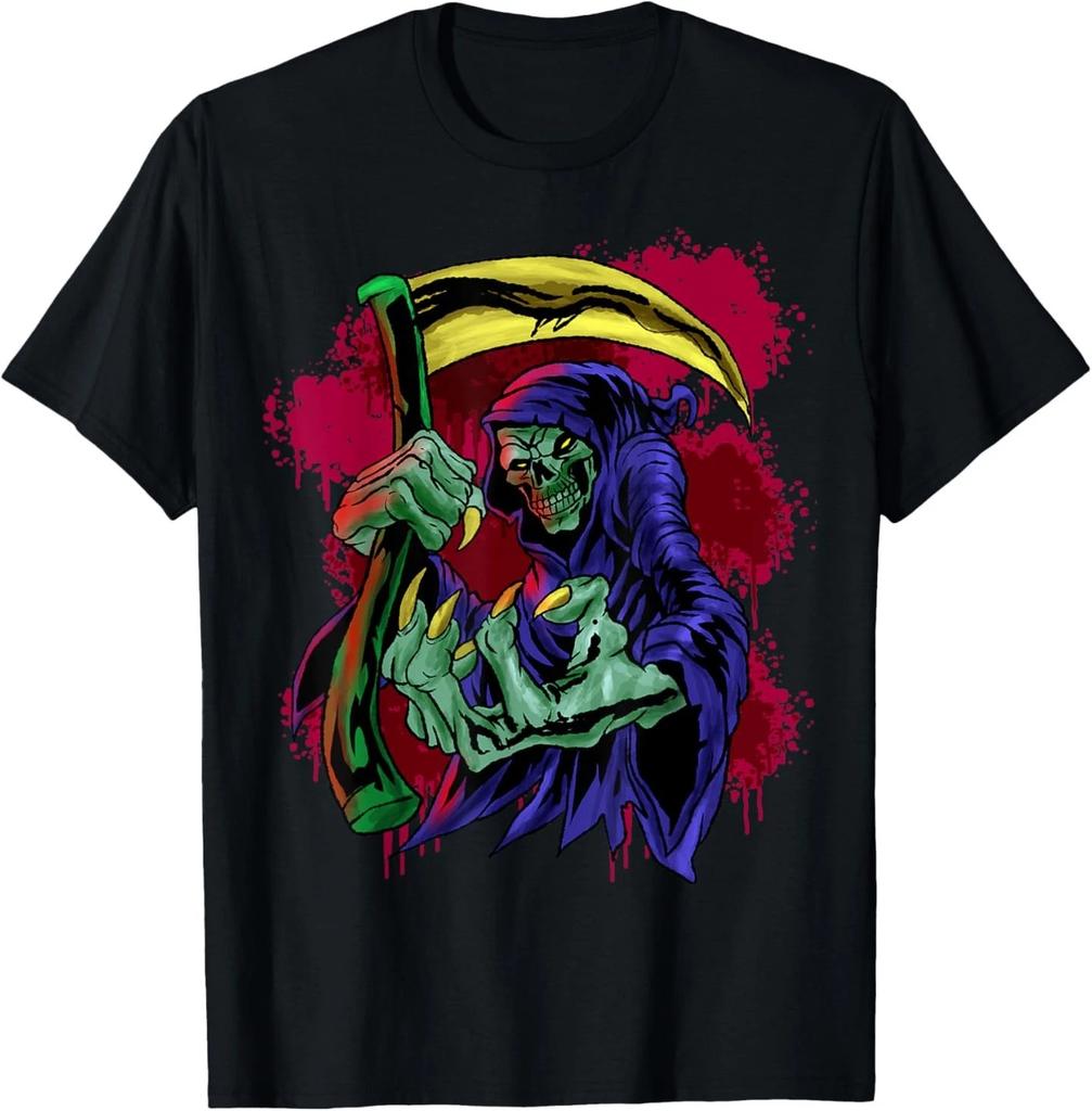 Grim Reaper Angel Of Death Cool Dead Ripper Skull Gift Idea T-Shirt