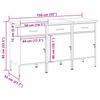 Workbench with Drawers 3 pcs Black and Gray 150 x 55 x 85 cm