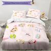 Dumbo Friends Design Bed Bedding Set 1 Duvet Cover + 2 Pillowcases Soft Breathable Household Bed Linens