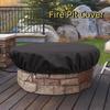 Waterproof Fire Pit Cover 600D Oxford Outdoor Fireplace Cover  Built-in Stone Firepits