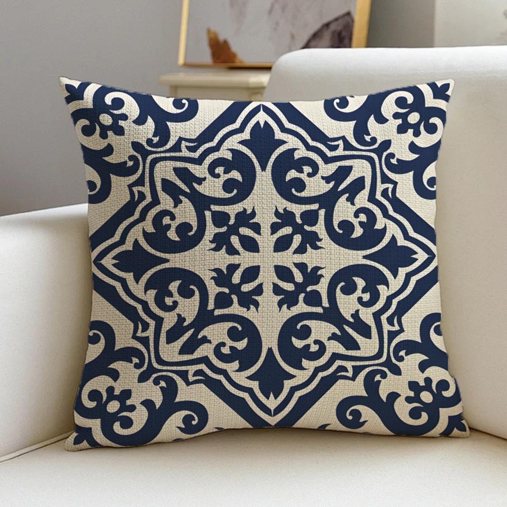 Little Busters Cushion Cover Cushion Cover Pillowcase, Anti-Mite Invisible Zipper, Linen Sofa Cushion
