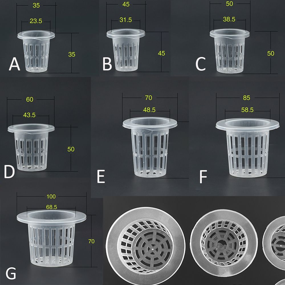 Clone Soilless Planting Grow Hydroponic Colonization Plant Basket Nursery Pots Mesh Pot Net Cup
