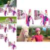 Realistic Movable Horse Saddle Model Set With Detachable Farm Stable Toys For Kids
