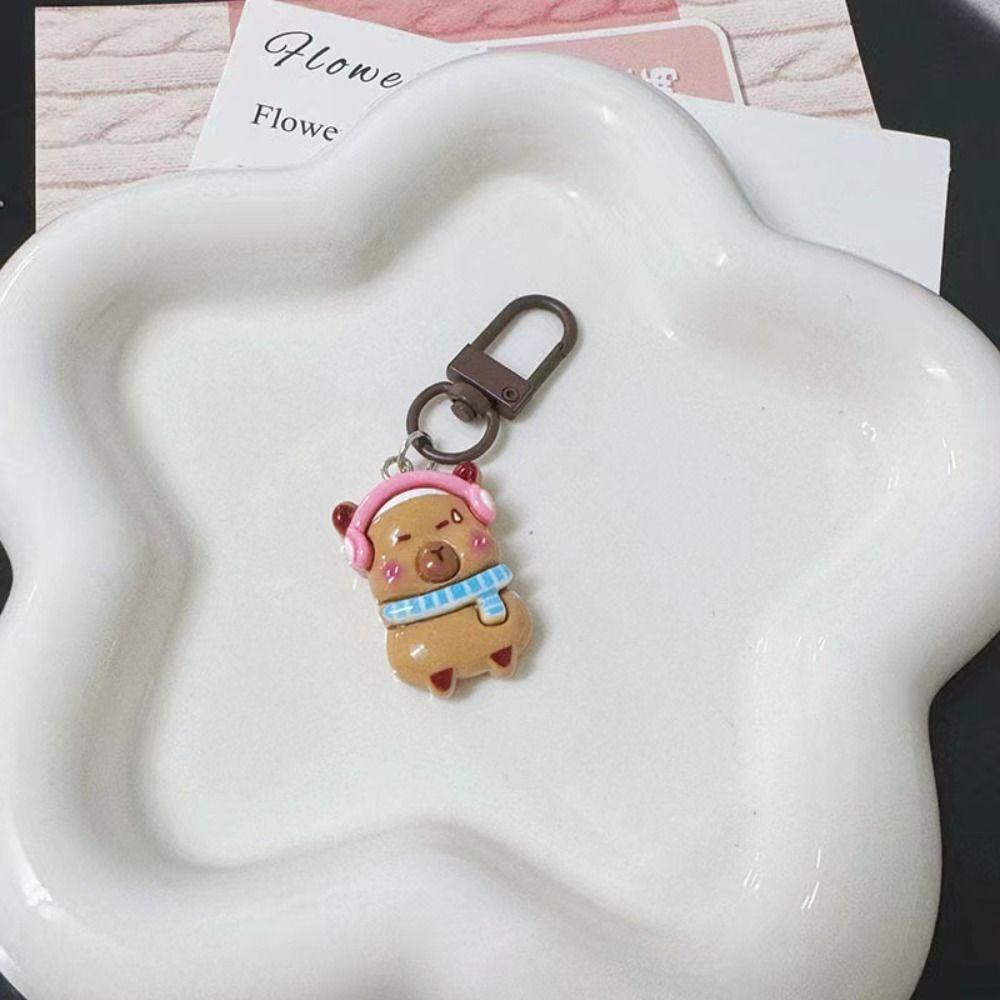 Animal Capibara Bag Hanging Creative Kapibara Pendant Fashion Capybara Keychain  Car Key Pendant