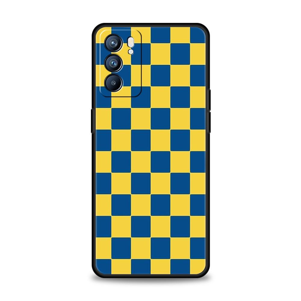 Клетчатый Чехол Для Oppo Find X6 Pro X5 A54 A53 A52 A9 A15 A95 A17 A16 A76 A74 A57 A31 A3s Reno8 Reno7 Reno6 Pro 5G