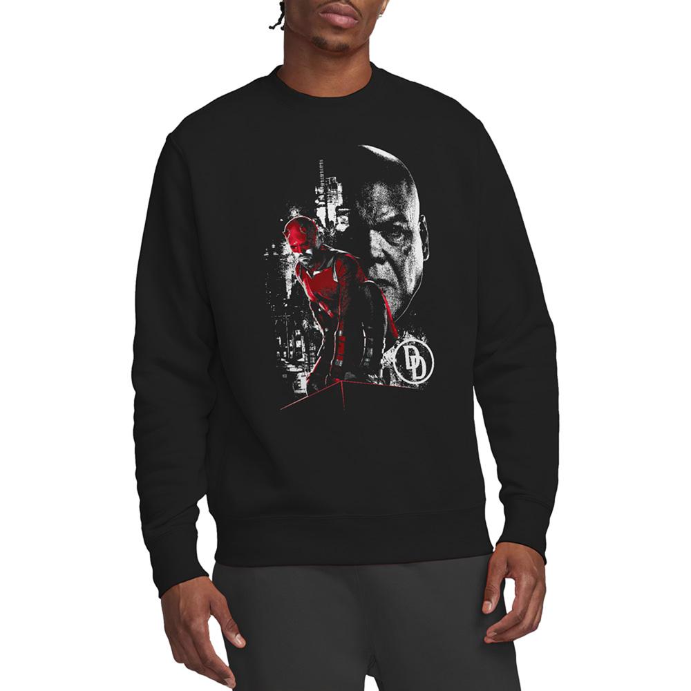 Daredevil Unisex Adult Born Again The Devil Kingpin Faces Sweatshirt