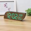 Bedroom Desktop Alarm Clock LED Mirror Surface Electronic Clock Sleepy Digital Temperature and Humidity Student Alarm Clock