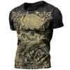 Summer T-shirt Hip Hop Series Digital 3D Printed Men's Street Short Sleeved Sports T-shirt Top