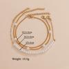 Bohemian beach seaside, pearl multi-layer metal anklet personalized women's anklet 3-piece set